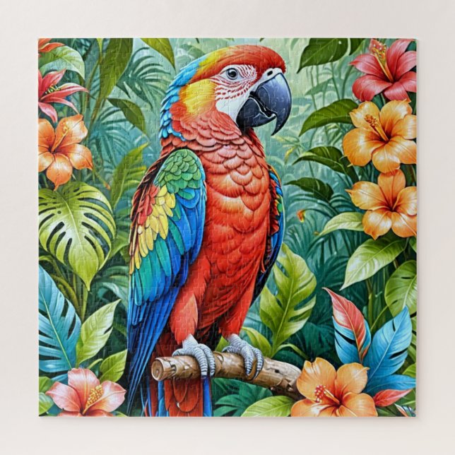 Rotes Parrot Puzzle (Vertikal)