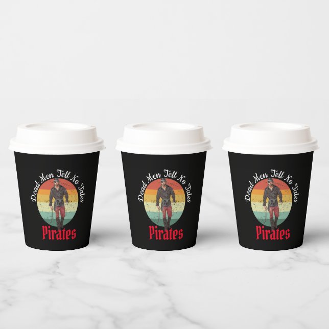 Rotes Party Pirates Paper Cups Pappbecher (Multi)