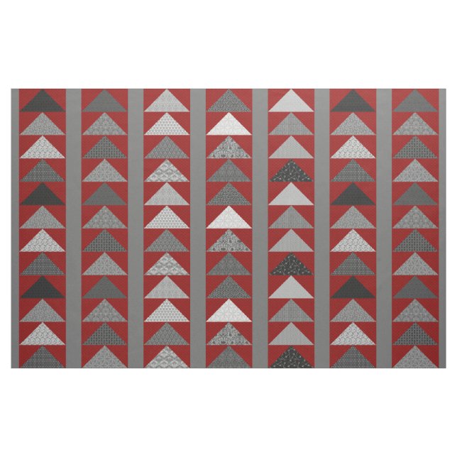 Rotes Patchwork-Look "Flying Geese" Stoff (Fat Quarter (45,7 x 55,9 cm))