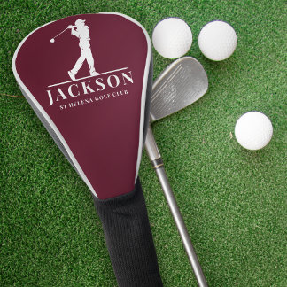 Rotes Personalisiertes Monogramm Golfschwingen Golf Headcover