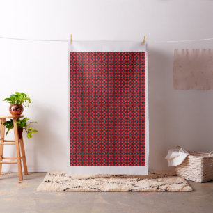 Rotes Petunienmuster Stoff
