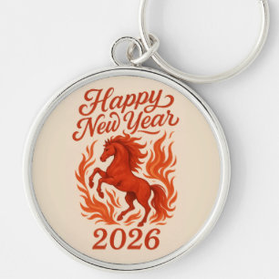 Rotes Pferd 2026 Schlüsselanhänger