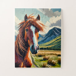 Rotes Pferd 30 Stück Kinder Puzzle
