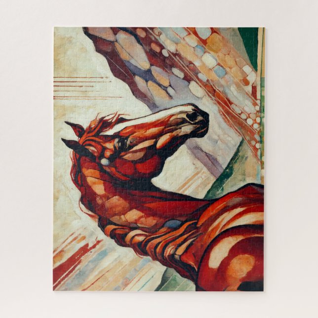 Rotes Pferd 500 Stück Puzzle (Vertikal)