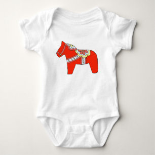 Rotes Pferd Baby-T-Shirt Baby Strampler