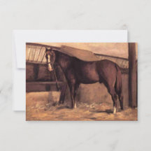 Rotes Pferd im Stall