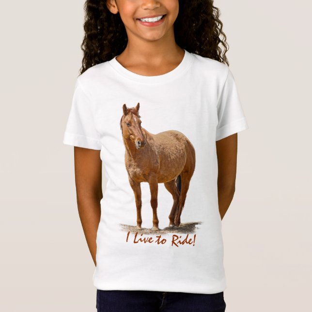 Rotes Pferd, Pferdefreund T-Shirt (Vorderseite)