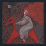 "Rotes Pferd", Rotkopffrau, surreale Kunst der Fan Poster<br><div class="desc">Schöne Frau mit langen Ingwerhaaren auf dem knarbigen roten Pferd durch den Nachtwald. Stilvolle Bäume und Blume umgeben sie,  Vollmond-Blick vom Himmel aus. Rot,  Grau,  Orange und Braun. Fantasiekunst,  pastellfarbene Malerei,  von Fantasie gezeichnet. Weiche Pasten auf Papier,  2016 © Clipso-Callipso / Julia Khoroshikh</div>