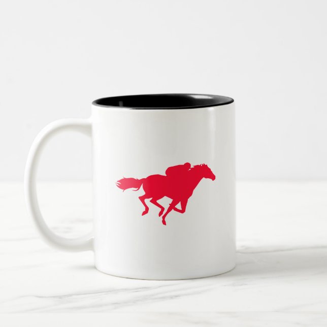 Rotes Pferd Zweifarbige Tasse (Links)