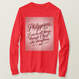 Rotes Philipper Bibel-Zitat-T-Shirt T-Shirt