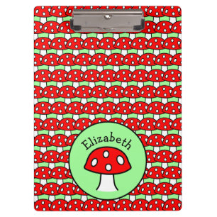 Rotes Pilz-Klemmbrett Klemmbrett