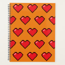 Rotes Pixel-Herzmuster