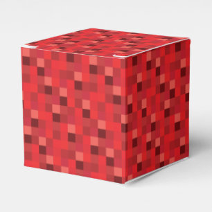 Rotes Pixel-Muster Geschenkschachtel