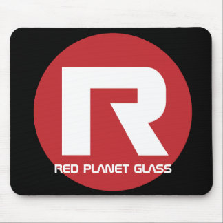 Rotes Planeten-Glas Mousepad