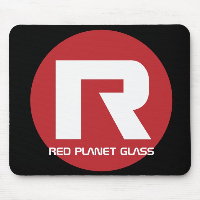 Rotes Planeten-Glas Mousepad (Vorne)