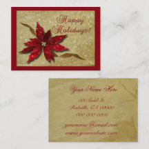Rotes Poinsettia-Gold
