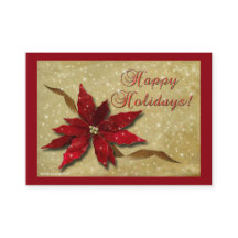 Rotes Poinsettia-Gold