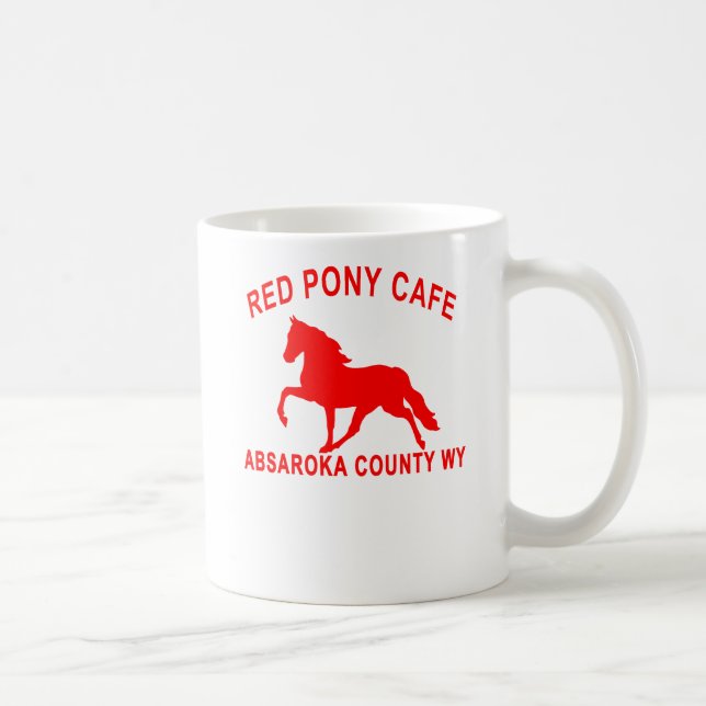 ROTES PONY-CAFÉ TASSE (Rechts)