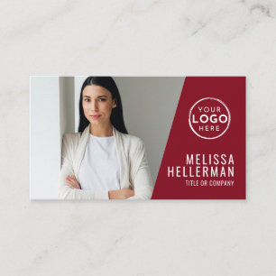 Rotes Professionelles Foto-Logo Visitenkarte