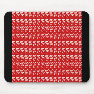 ROTES PROZENTZEICHEN MOUSEPAD