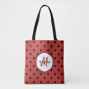 Rotes Punkte-Monogramm