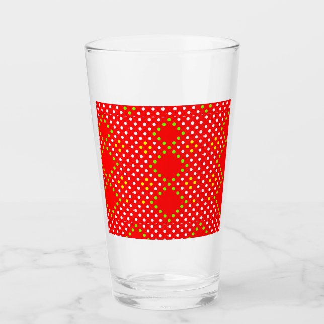 Rotes Punktglas Glas (Vorderseite)
