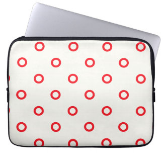 rotes Punktrodesign Laptopschutzhülle