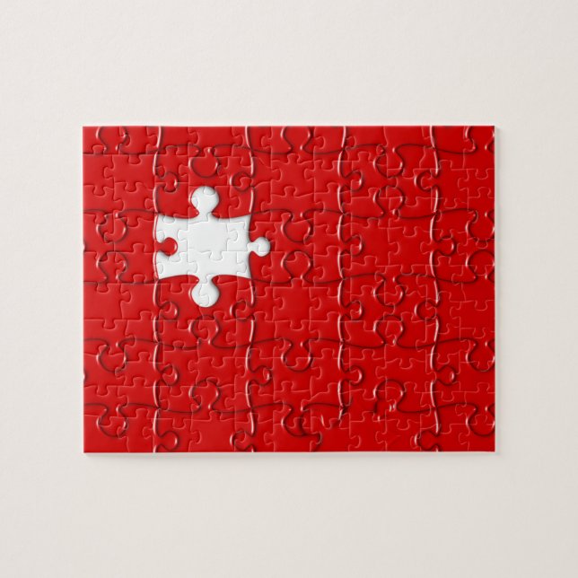 rotes Puzzlepuzzlespiel Puzzle (Horizontal)