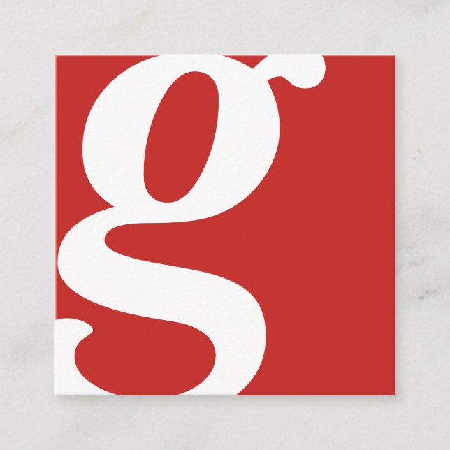 rotes Quadrat Quadratische Visitenkarte (Vorderseite)