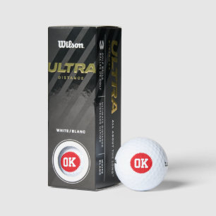 Rotes Qualitätssiegel-Logo benutzerdefinierte Wils Golfball