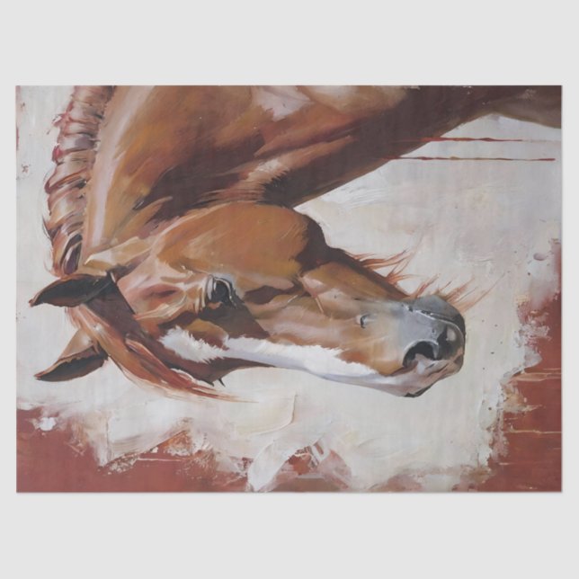 Rotes Quarter Pferd Seidenpapier (Vorderseite)