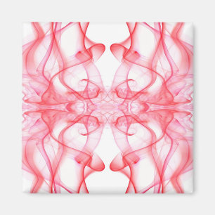 Rotes Rauch-Symmetrisches-Minimalistisches-Abstrak Magnet
