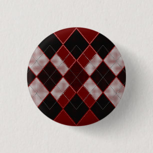 Rotes Rauten-Button Button