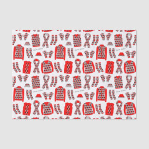 Rotes Rauten-Muster-Einzelteil-Seidenpapier Seidenpapier