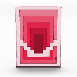 rotes Rechteck Abstrakt Fotoblock