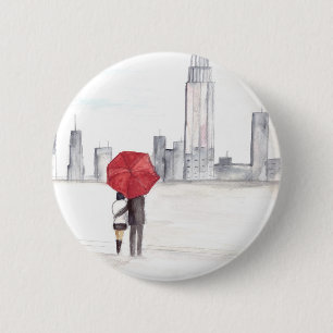 Rotes Regenschirmpaar New York cool angesagte Schö Button