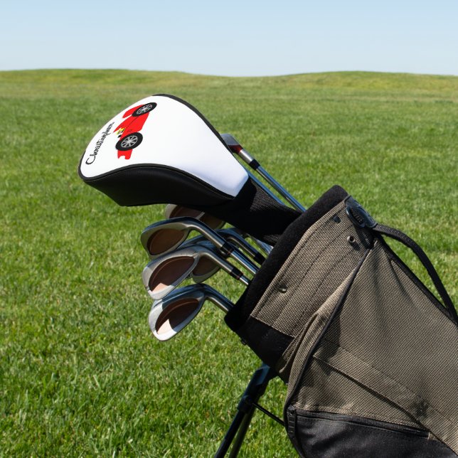 Rotes Rennwagendesign Golf Headcover (In SItu)