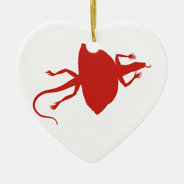 Rotes Reptil Keramikornament (Vorne)