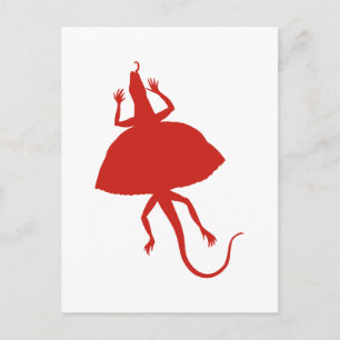 Rotes Reptil Postkarte