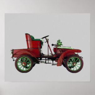 ROTES RETRO-AUTO / AUTO RESTAURATION - AUTOMOTIVE POSTER