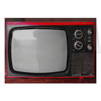 Rotes Retro Vintages Fernsehen