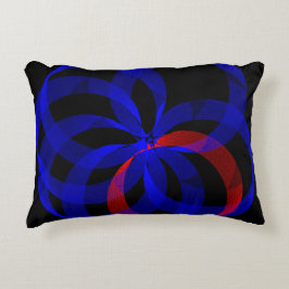 rotes Revolving Geometric Accent Pillow Dekokissen