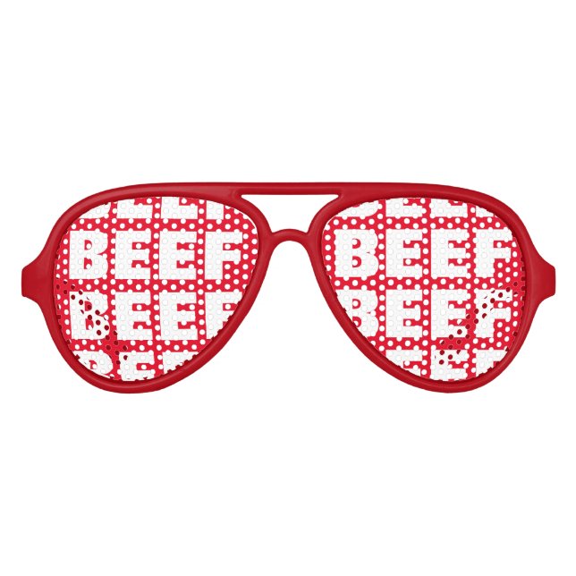 Rotes Rindfleisch Obsession Party Schattierungen S Partybrille (Vorderseite)