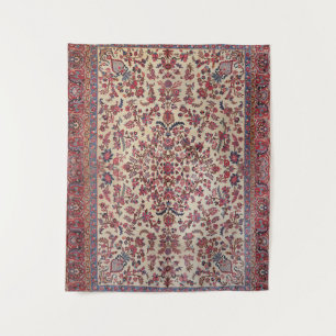 Rotes Rosa Blau Lila Wandteppich