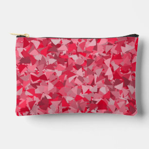 Rotes Rosa Dreieckmuster Klein Zubehörtasche