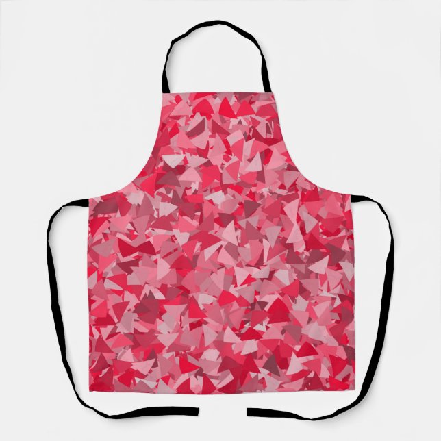 Rotes Rosa Dreieckmuster Schürze (Vorderseite)