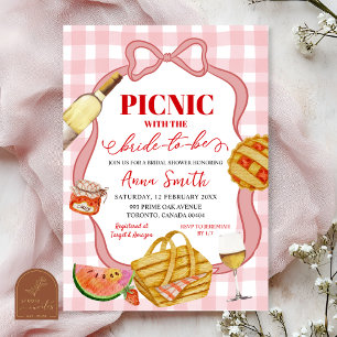Rotes Rosa Italienisches Picknick That's Amore Bra Einladung