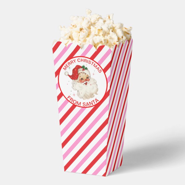 Rotes Rosa Streifen vom Weihnachtsgeschenk Geschenkschachtel (Geplatzt)