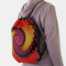 Rotes Rosa und Gelber Sonnenaufgang Spiralisches F
