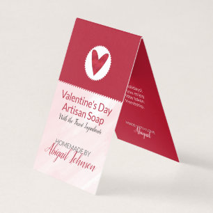 Rotes Rosa Valentinstag Selbstgemachte Handseife